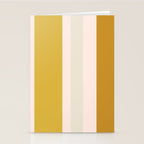 Blush Pink, Navy Blue, Mustard Yellow Big Stripes Pattern Stationery Card Gallery Image 2