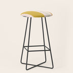Blush Pink, Navy Blue, Mustard Yellow Big Stripes Pattern Stool Gallery Image 1