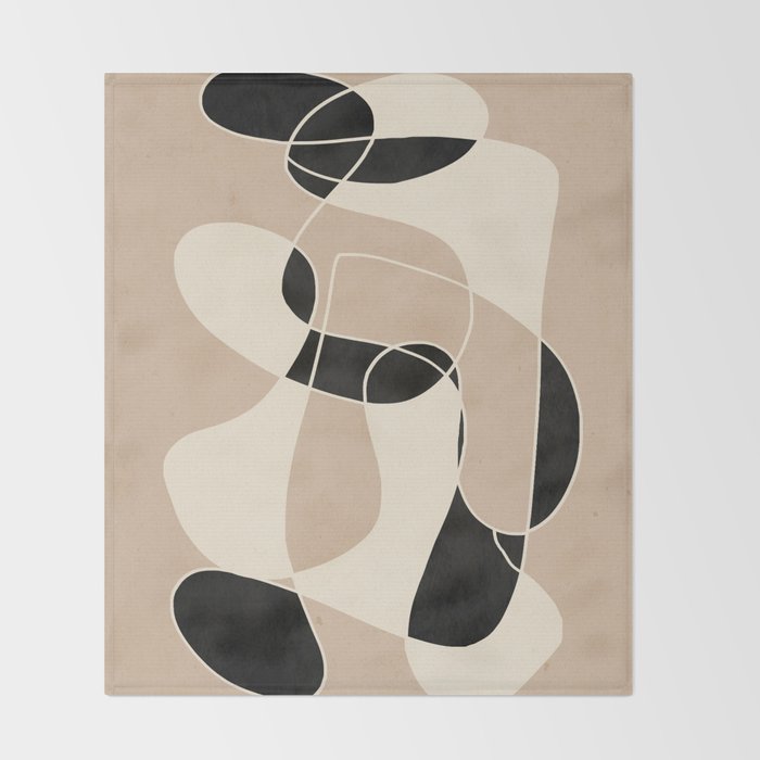 Modern Abstract Minimal Art 23 Throw Blanket Gallery Image 2