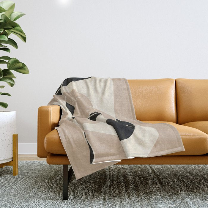 Modern Abstract Minimal Art 23 Throw Blanket Gallery Image 1
