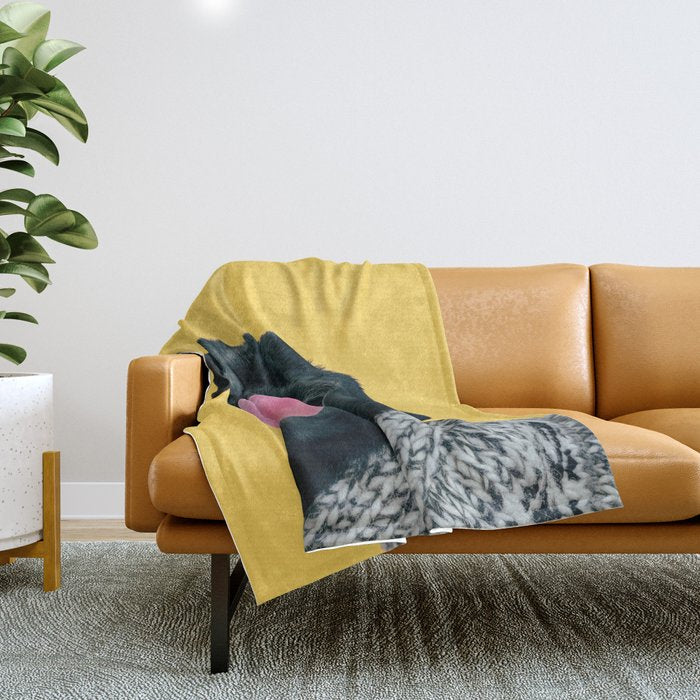 Pug Life: Pop Animals Throw Blanket Gallery Image 1