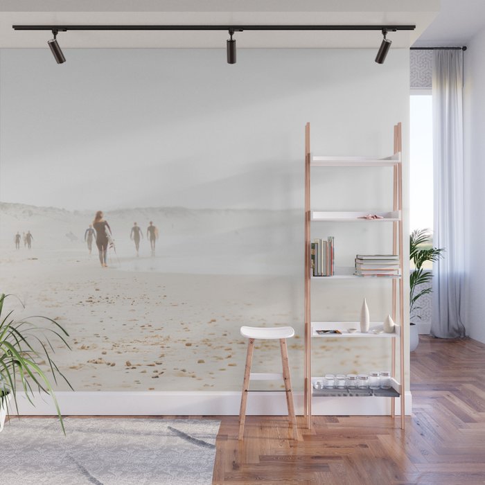 At the Beach - Surf, minimal beach series by Ingrid Beddoes Wall Mural Gallery Image 1