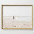 At the Beach - Surf, minimal beach series by Ingrid Beddoes Serving Tray Gallery Image 1