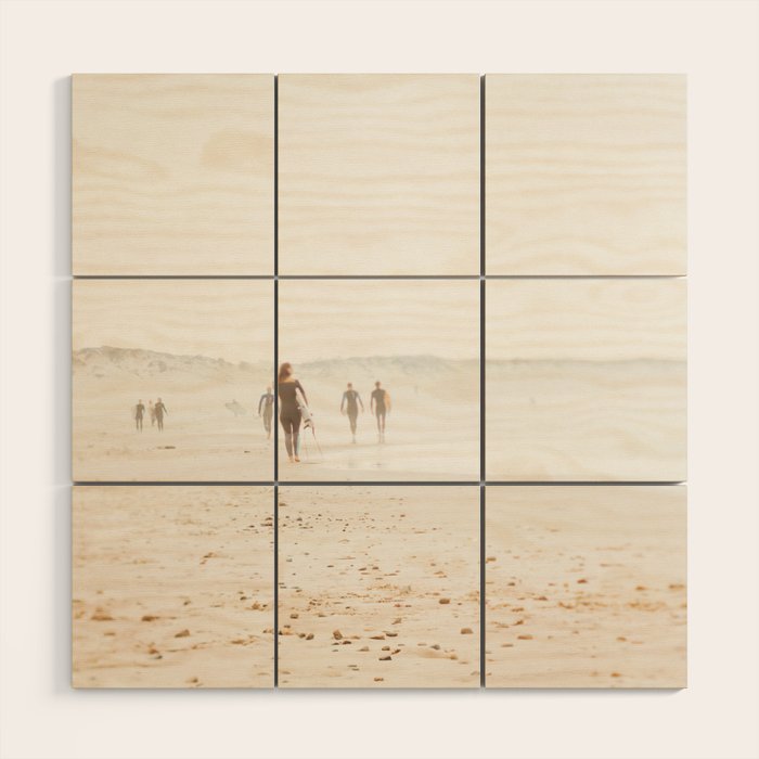 At the Beach - Surf, minimal beach series by Ingrid Beddoes Wood Wall Art Gallery Image 1