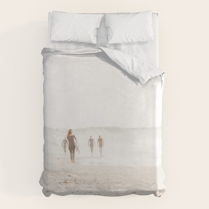 At the Beach - Surf, minimal beach series by Ingrid Beddoes Duvet Cover Gallery Image 6