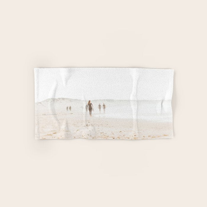 At the Beach - Surf, minimal beach series by Ingrid Beddoes Bath Towel Gallery Image 1