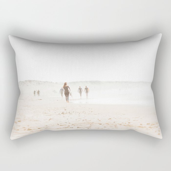 At the Beach - Surf, minimal beach series by Ingrid Beddoes Rectangular Pillow Gallery Image 2