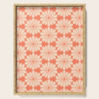 Retro Modern Daisy - Salmon and Off-white Serving Tray Gallery Image 1