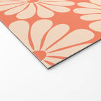 Retro Modern Daisy - Salmon and Off-white Welcome Mat Gallery Image 2
