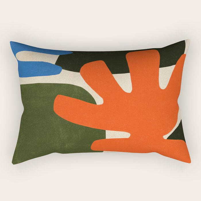 Playful Balance Abstract Rectangular Pillow Gallery Image 2
