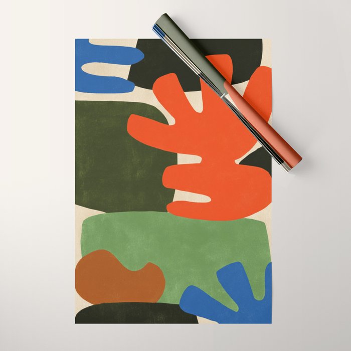 Playful Balance Abstract Wrapping Paper Gallery Image 1
