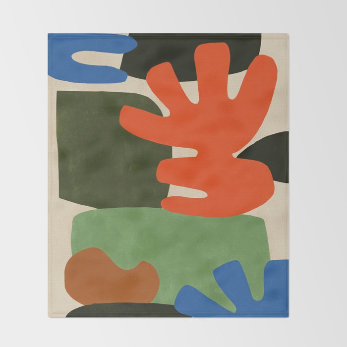 Playful Balance Abstract Throw Blanket Gallery Image 2