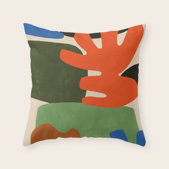 Playful Balance Abstract Throw Pillow Gallery Image 1