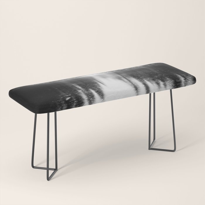 Forest Reflection Lake - Black and White  - Nature Photography Bench Gallery Image 1