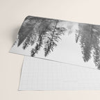 Forest Reflection Lake - Black and White  - Nature Photography Wrapping Paper Gallery Image 2