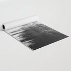 Forest Reflection Lake - Black and White  - Nature Photography Yoga Mat Gallery Image 2
