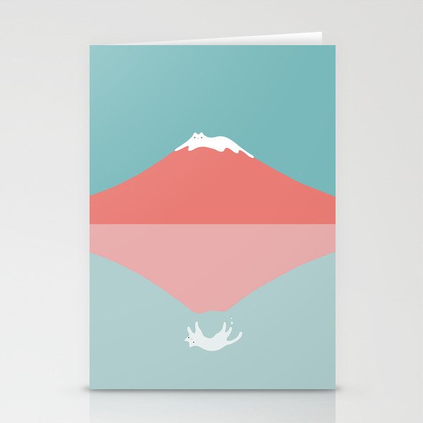 Cat Landscape 194: Reflection Stationery Card Gallery Image 1