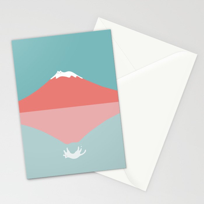 Cat Landscape 194: Reflection Stationery Card Gallery Image 2