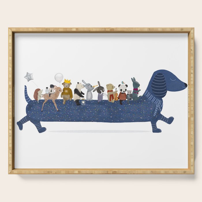 starlight chien Serving Tray Gallery Image 1