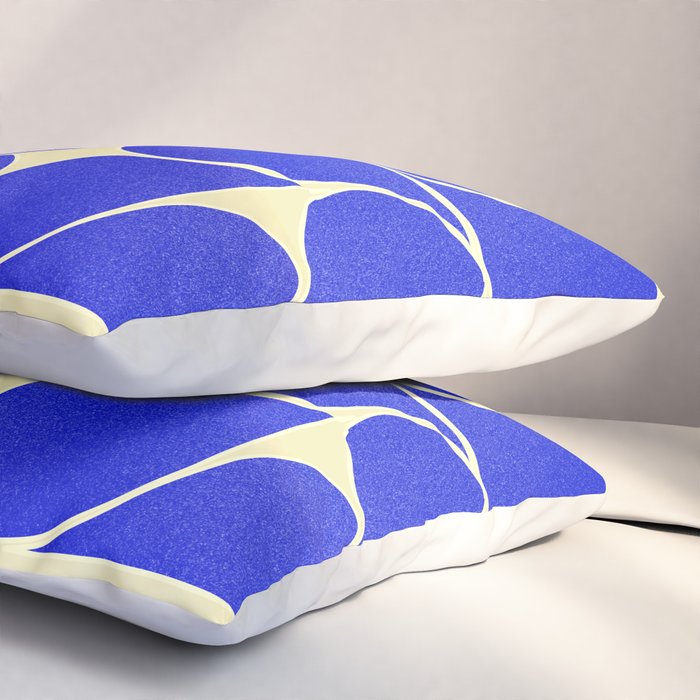 Blue mid-century shapes no8 Pillow Sham Gallery Image 3