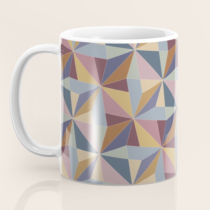 Kaleidoscope Tile Pattern II Cool Tone Pastel Coffee Mug Gallery Image 3