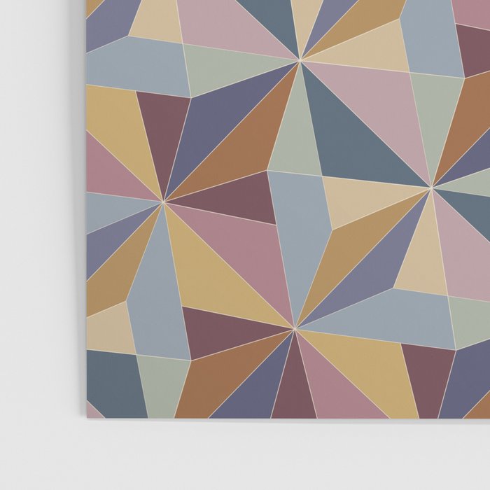 Kaleidoscope Tile Pattern II Cool Tone Pastel Poster Gallery Image 3