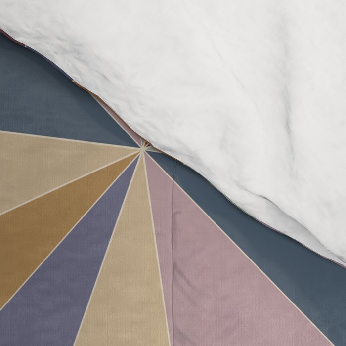 Kaleidoscope Tile Pattern II Cool Tone Pastel Comforter Gallery Image 4