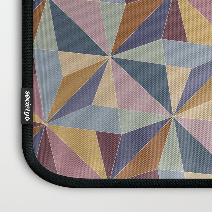 Kaleidoscope Tile Pattern II Cool Tone Pastel Laptop Sleeve Gallery Image 3