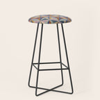 Kaleidoscope Tile Pattern II Cool Tone Pastel Stool Gallery Image 1