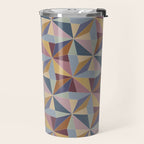 Kaleidoscope Tile Pattern II Cool Tone Pastel Travel Mug Gallery Image 2