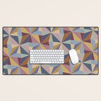 Kaleidoscope Tile Pattern II Cool Tone Pastel Desk Mat Gallery Image 1