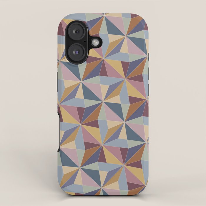 Kaleidoscope Tile Pattern II Cool Tone Pastel iPhone Case Gallery Image 1