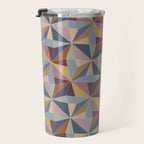 Kaleidoscope Tile Pattern II Cool Tone Pastel Travel Mug Gallery Image 3