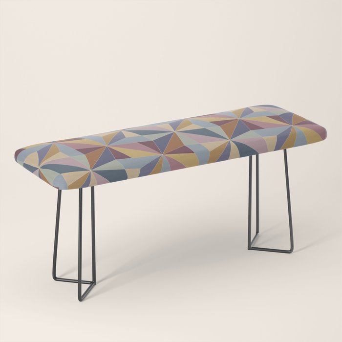 Kaleidoscope Tile Pattern II Cool Tone Pastel Bench Gallery Image 1