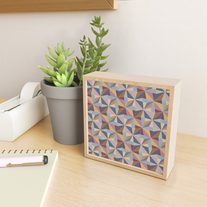 Kaleidoscope Tile Pattern II Cool Tone Pastel Mini Art Print Gallery Image 2