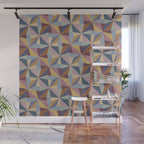Kaleidoscope Tile Pattern II Cool Tone Pastel Wall Mural Gallery Image 1