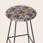 Kaleidoscope Tile Pattern II Cool Tone Pastel Stool Gallery Image 2