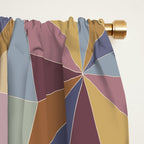 Kaleidoscope Tile Pattern II Cool Tone Pastel Window Curtain Gallery Image 2