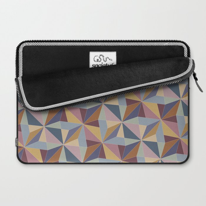 Kaleidoscope Tile Pattern II Cool Tone Pastel Laptop Sleeve Gallery Image 2