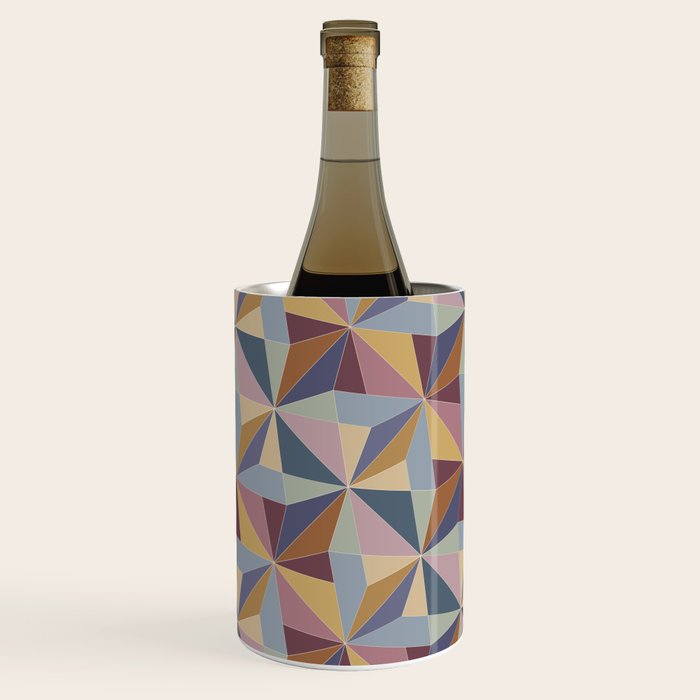 Kaleidoscope Tile Pattern II Cool Tone Pastel Wine Chiller Gallery Image 1