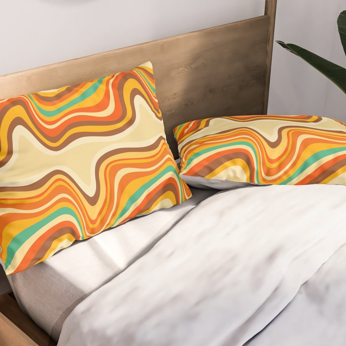 retro wave warm Pillow Sham Gallery Image 2