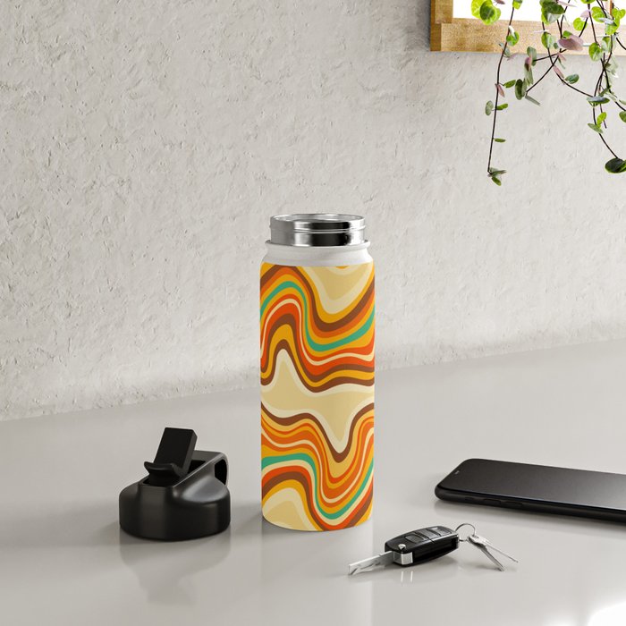 retro wave warm Water Bottle Gallery Image 4