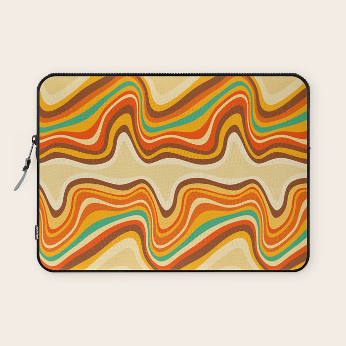 retro wave warm Laptop Sleeve Gallery Image 1