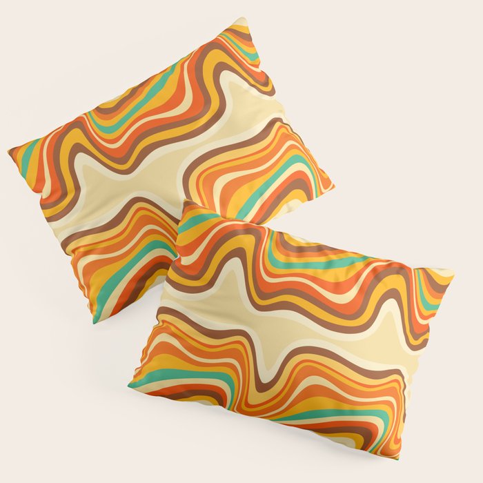 retro wave warm Pillow Sham Gallery Image 1