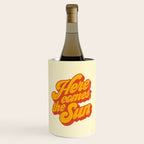 Here Comes The Sun | Retro 70s Typography Wine Chiller Gallery Image 1