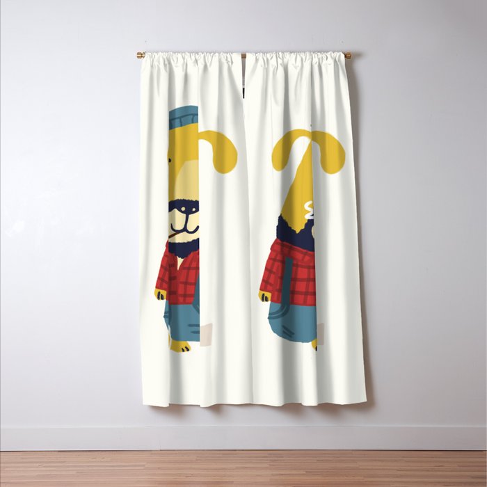 Rugged Roger - the lumberjack Window Curtain Gallery Image 3