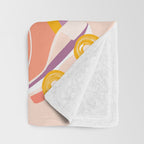 Retro Roller Skates Pattern 2. pink, orange, cream Throw Blanket Gallery Image 3