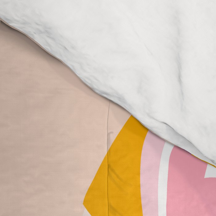 Retro Roller Skates Pattern 2. pink, orange, cream Comforter Gallery Image 4