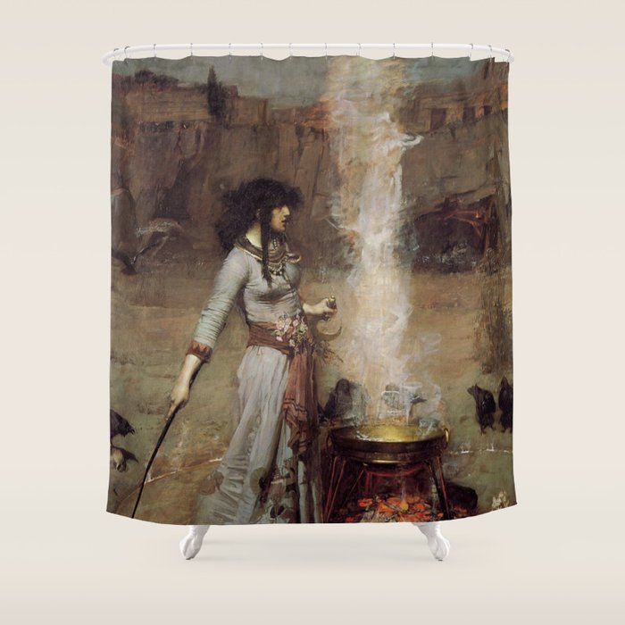 The Magic Circle, John William Waterhouse Shower Curtain Gallery Image 1