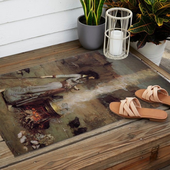 The Magic Circle, John William Waterhouse Outdoor Rug Gallery Image 2